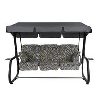 Lauko sūpynės Patio Rimini Black Edition, ruda sp./juoda sp./pilka sp., 222 cm x 143 cm x 173 cm