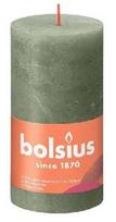 Žvakė, cilindrinė Bolsius Rustic, 60 h, Žalia sp.