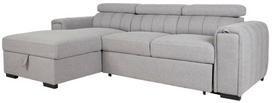 Kampinė sofa - lova Home4you Odelia, pilka sp., kairinė, 248 x 159 cm x 99 cm