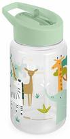 Gertuvė su silikoniniu šiaudeliu Miniland Kiddie Jungle, 450 ml, 6+ mėn., tritanas, žalia sp.