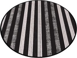 Vonios grindų kilimėlis Foutastic Barcode Djt 200, balta sp./juoda sp., 200 cm x 200 cm, Ø 200 cm
