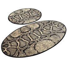 Vonios kilimėlių rinkinys Foutastic Snake 359CHL2237, juoda sp./smėlio sp., 100 cm x 60 cm