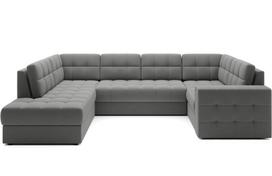 Kampinė sofa - lova Blewett Sola, pilka sp., kairinė, 299 x 198 cm x 87 cm