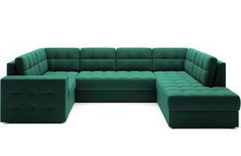 Kampinė sofa - lova Blewett Lukso, žalia sp., dešininė, 299 x 198 cm x 82 cm