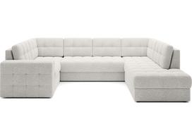 Kampinė sofa - lova Blewett Royal, balta sp., dešininė, 299 x 198 cm x 82 cm