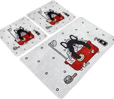 Vonios kilimėlių rinkinys Foutastic Dogs Shower 359CHL3280, įvairių spalvų, 100 cm x 60 cm