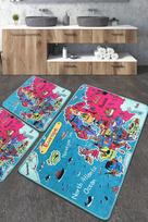 Vonios kilimėlių rinkinys Foutastic Carta 359CHL5294, įvairių spalvų, 60 cm x 100 cm