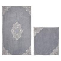 Vonios kilimėlių rinkinys Foutastic 394ANR1531, pilka sp., 100 cm x 60 cm
