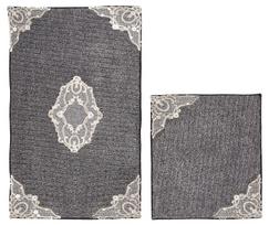 Vonios kilimėlių rinkinys Foutastic 394ANR1516, antracito sp., 60 cm x 100 cm
