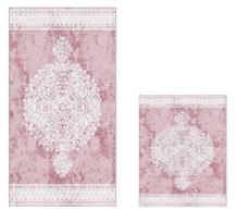 Vonios kilimėlių rinkinys Foutastic Bathmat Set 299ANR1681, balta sp./rožinė sp., 150 cm x 60 cm
