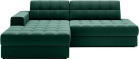 Kampinė sofa - lova Blezalt Lukso, žalia sp., kairinė, 240 x 150 cm x 82 cm