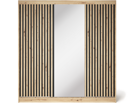 Spinta Emerio III, ąžuolo sp., 180 cm x 60 cm x 204 cm, su veidrodžiu