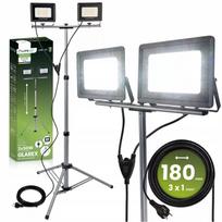 LED prožektoriai, statybinis šviestuvas, 2x50w, galingas prožektorius su trikoju