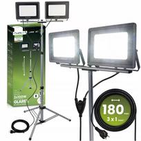 Statybinė lempa, Led prožektoriai 2x100W su trikoju, galingas šviestuvas