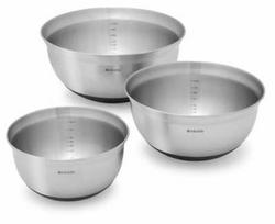 Maisto gaminimo dubenėlių rinkinys Brabantia, 26.2 cm, juoda sp./plieno sp., 6 l