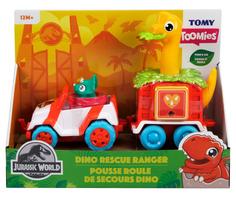 Žaislinis visureigis su priekaba Tomy Jurassic World Dino Rescue Ranger E73253, įvairių spalvų