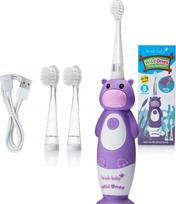 Elektrinis dantų šepetėlis Brush-baby Wild Ones Hippo Sonic, violetinė sp.