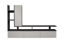 Pakabinama spintelė ASM Tytan, grafito sp./kreminė sp., 210 cm x 35 cm x 140 cm