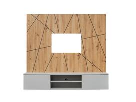 Sekcija ASM Xari G2, pilka sp./artisan oak, 160 cm x 35 cm x 148 cm