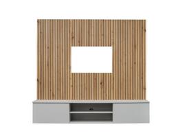 Sekcija ASM Xari L2, pilka sp./artisan oak, 160 cm x 35 cm x 148 cm