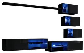 Sekcija ASM Switch XXIV, juoda sp., 250 cm x 40 cm x 150 cm