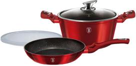 Puodų rinkinys Berlinger Haus Metallic Line Burgundy Edition, 24 cm, 4.1 l, raudona sp.