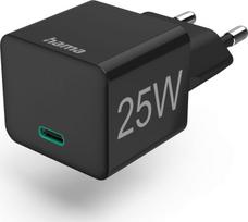 Telefono įkroviklis Hama Mini, USB Type C, juoda sp., 25 W
