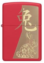 Žiebtuvėlis Zippo Year of the Rabbit 48282, mėlyna sp./raudona sp.