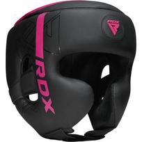 Bokso šalmas RDX Head Guard F6 HGR-F6MP-L, juoda sp./rožinė sp., L