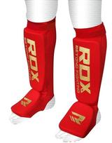 Blauzdų ir pėdų apsauga RDX Shin Instep Guards HYP-SIR-M, raudona sp., M