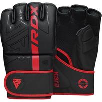 MMA pirštinės RDX Grappling F6 Matte GGR-F6MR-L, juoda sp./raudona sp., L