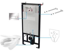 Pakabinamojo unitazo komplektas potinkinis Deante Vital, 68 cm x 36.8 cm