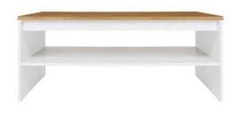Kavos staliukas Holten, ąžuolo sp./balta sp., 110 cm x 65 cm x 45.5 cm