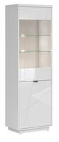 Vitrina Forn S471-REG1D1W-BIP, balta sp., 64 cm x 42.5 cm x 200.5 cm