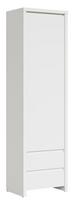 Spinta Kaspian S128-REG1D2S-BI/BIM, balta sp./šviesiai pilka sp., 40.5 cm x 56 cm x 200.5 cm