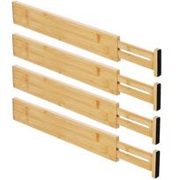 Stalčiaus organizavimo įdėklas Springos, 56.5 cm x 6.5 cm, bambukas, rusva sp.