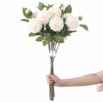 Dirbtinė gėlė, jurginai AmeliaHome Piwoni, kreminė sp./žalia sp., 62 cm