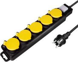 Buitinis ilgintuvas Logilink LPS255, 1.5 mm², 1.5 m, IP44, 5 lizdų, su jungikliu