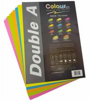 Spalvotas popierius Double A Rainbow 4 Neon, A4, 80 g/m², įvairių spalvų, 21 cm x 29.7 cm, 100 lapų vnt.