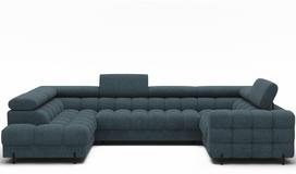 Kampinė sofa Fectory, mėlyna sp., 205 x 346 cm x 93 cm