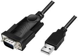 Kabelis Logilink USB - D-Sub 9-Pin AU0048A USB, D-Sub 9 Pin Plug, 1.5 m, juoda sp.