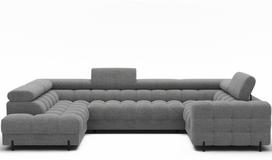 Kampinė sofa Fectory, pilka sp., 205 x 346 cm x 93 cm