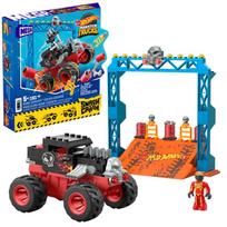 Konstruktorius Mattel Mega Bloks Hot Wheels Monster Truck Bone Shaker Crush Course HKF87, 151 vnt., įvairių spalvų