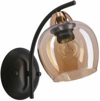 Šviestuvas sieninis Candellux Lighting Merra, E27, 1 x 40 W, gintaro sp. / juoda sp.
