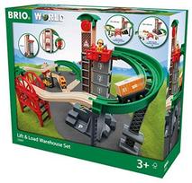 Automobilių trasa Brio World Lift & Load Warehouse Set 33887, įvairių spalvų