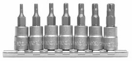 Atsuktuvų antgalių komplektas Yato YT-0461, Torx, 35 mm, 1/4", 3/8"