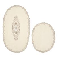 Vonios kilimėlių rinkinys Foutastic Selonya Oval 299ANR1463, kreminė sp., 115 cm x 65 cm
