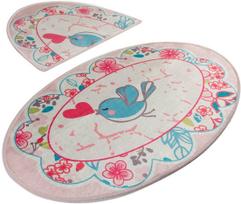 Vonios kilimėlių rinkinys Foutastic Bemol Oval 359CHL2112, įvairių spalvų, 100 cm x 60 cm