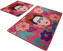 Vonios kilimėlių rinkinys Foutastic Frida 359CHL2364, raudona sp., 100 cm x 60 cm