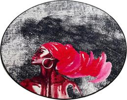 Vonios grindų kilimėlis Foutastic Pink Hair 359CHL4798, įvairių spalvų, 120 cm x 120 cm, Ø 120 cm